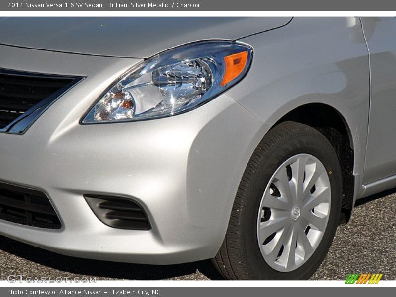 Brilliant Silver Metallic / Charcoal 2012 Nissan Versa 1.6 SV Sedan
