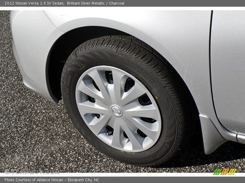 Brilliant Silver Metallic / Charcoal 2012 Nissan Versa 1.6 SV Sedan
