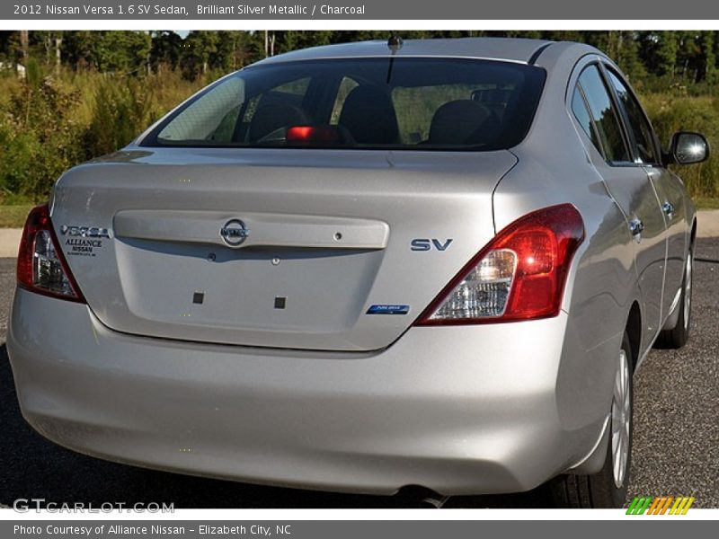 Brilliant Silver Metallic / Charcoal 2012 Nissan Versa 1.6 SV Sedan