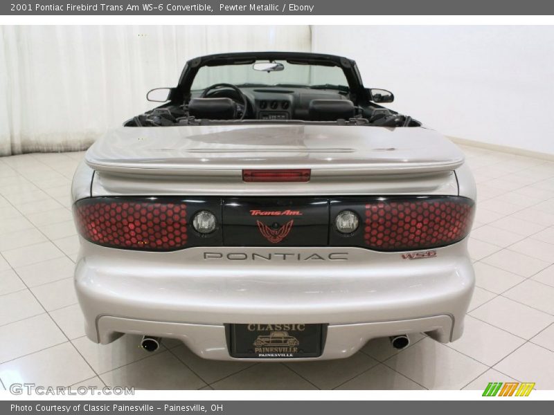 Pewter Metallic / Ebony 2001 Pontiac Firebird Trans Am WS-6 Convertible