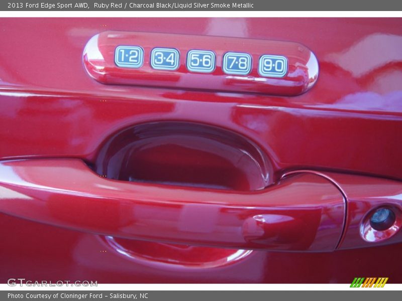 Ruby Red / Charcoal Black/Liquid Silver Smoke Metallic 2013 Ford Edge Sport AWD