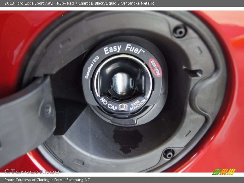 Ruby Red / Charcoal Black/Liquid Silver Smoke Metallic 2013 Ford Edge Sport AWD