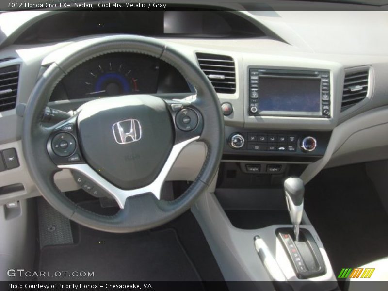 Cool Mist Metallic / Gray 2012 Honda Civic EX-L Sedan