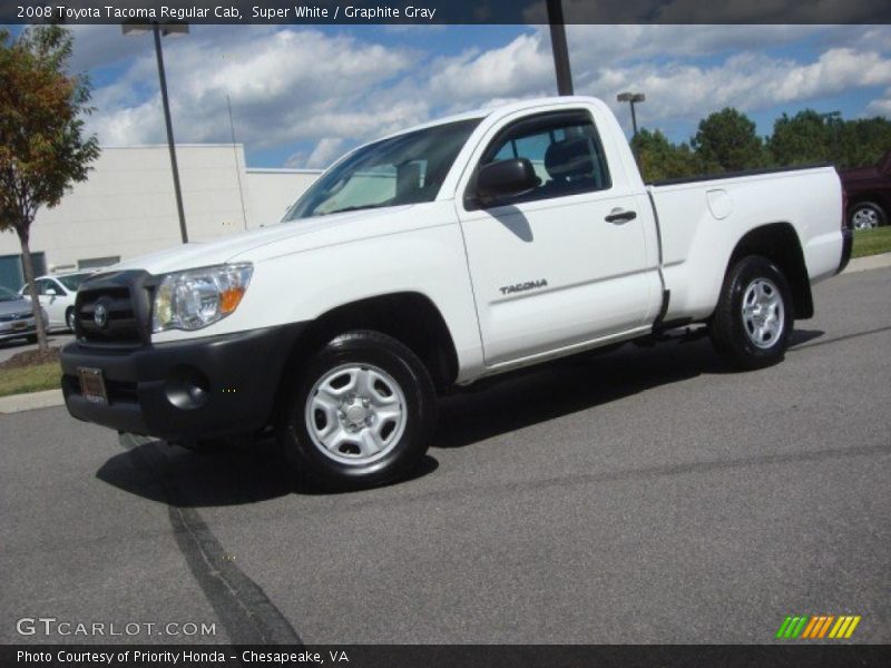 Super White / Graphite Gray 2008 Toyota Tacoma Regular Cab
