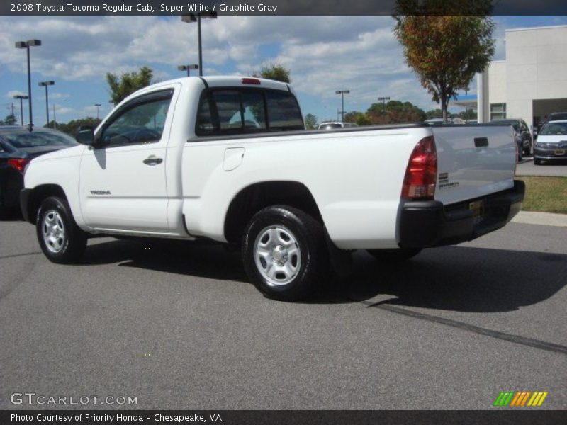Super White / Graphite Gray 2008 Toyota Tacoma Regular Cab