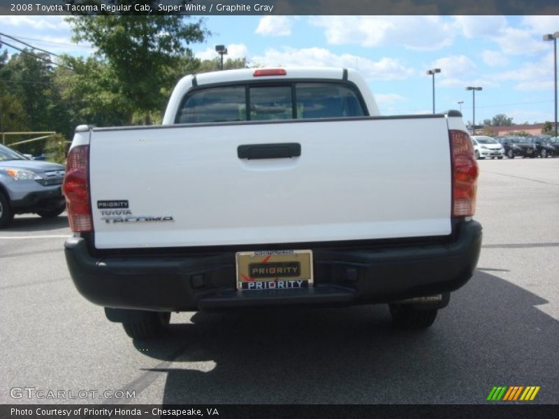 Super White / Graphite Gray 2008 Toyota Tacoma Regular Cab