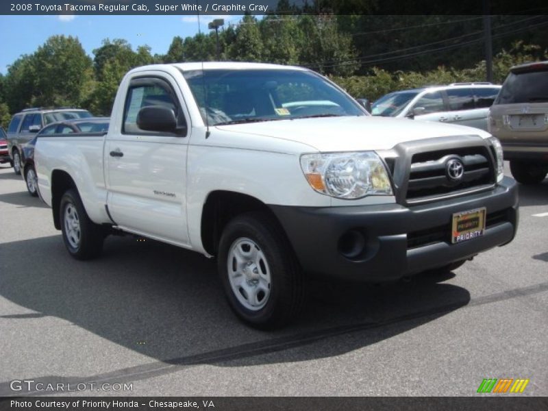 Super White / Graphite Gray 2008 Toyota Tacoma Regular Cab