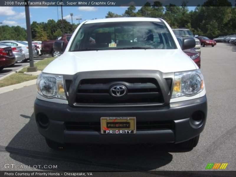 Super White / Graphite Gray 2008 Toyota Tacoma Regular Cab