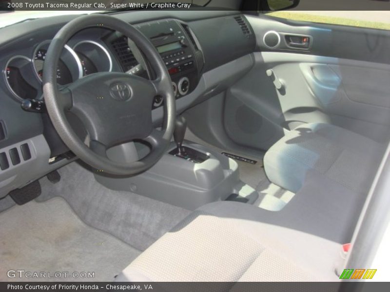 Super White / Graphite Gray 2008 Toyota Tacoma Regular Cab