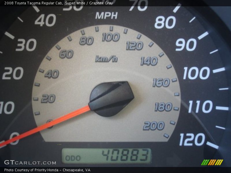 Super White / Graphite Gray 2008 Toyota Tacoma Regular Cab