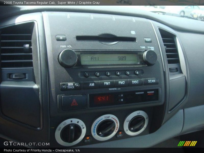 Super White / Graphite Gray 2008 Toyota Tacoma Regular Cab