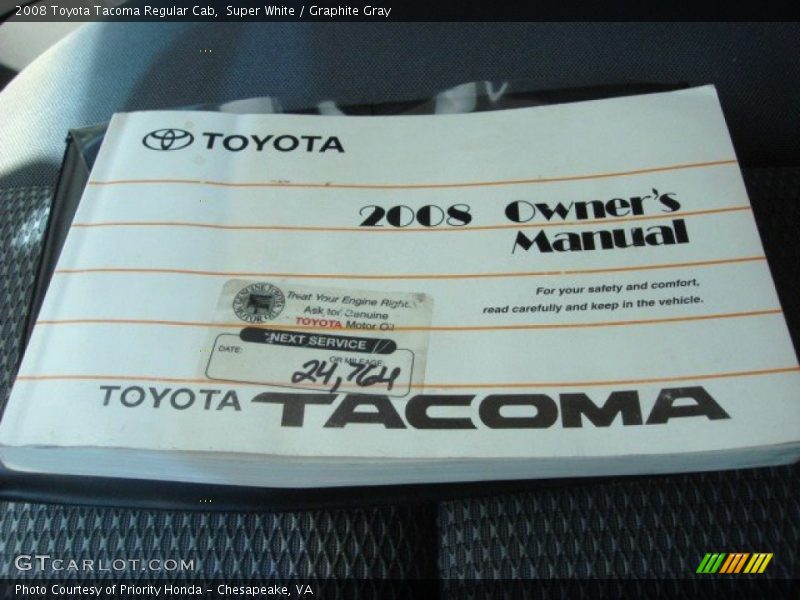 Super White / Graphite Gray 2008 Toyota Tacoma Regular Cab