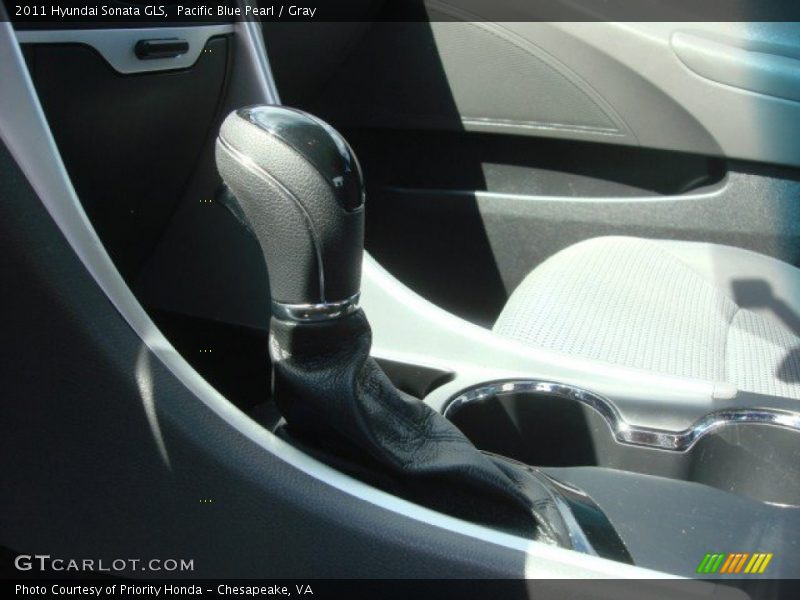 Pacific Blue Pearl / Gray 2011 Hyundai Sonata GLS