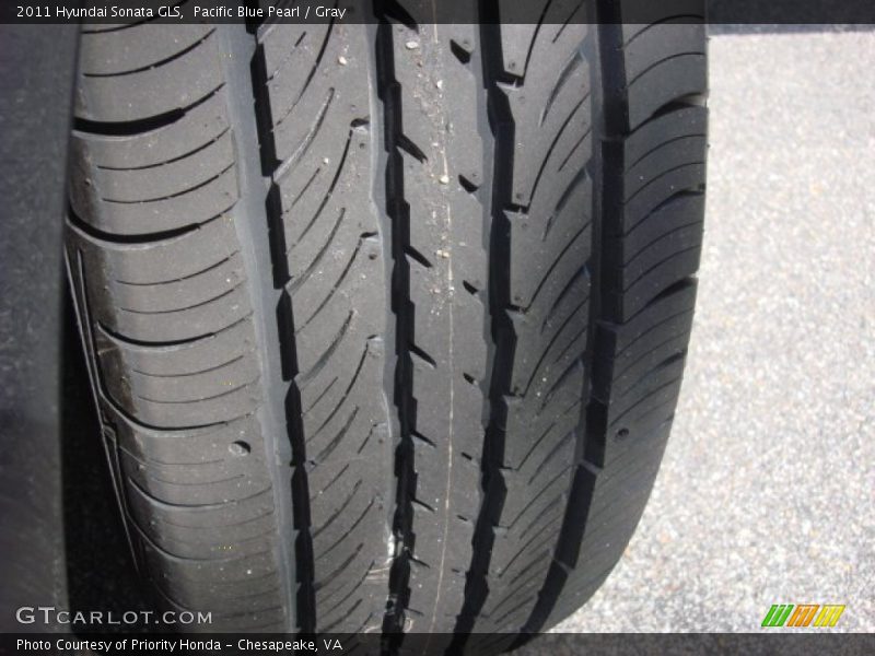 Pacific Blue Pearl / Gray 2011 Hyundai Sonata GLS