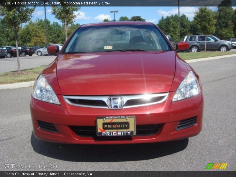 Moroccan Red Pearl / Gray 2007 Honda Accord EX-L Sedan