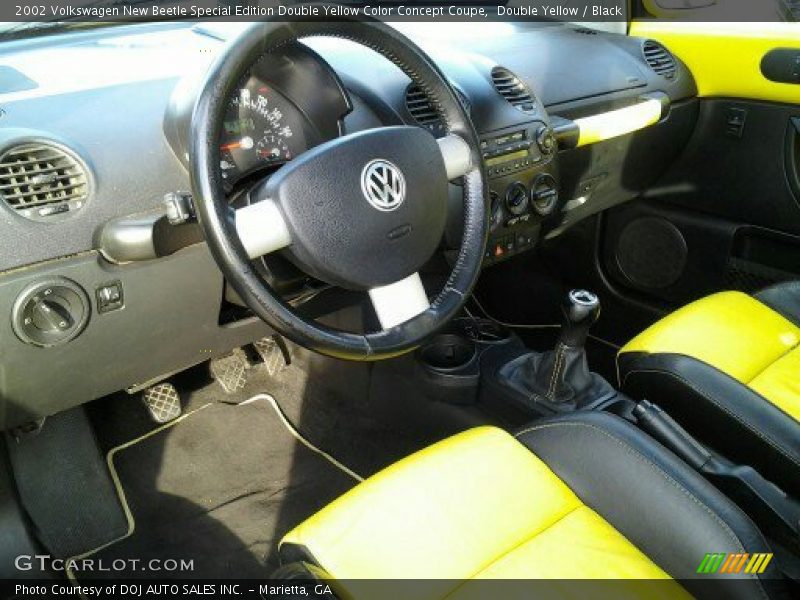 Double Yellow / Black 2002 Volkswagen New Beetle Special Edition Double Yellow Color Concept Coupe