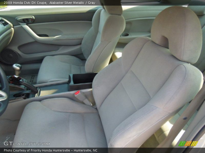 Alabaster Silver Metallic / Gray 2009 Honda Civic DX Coupe