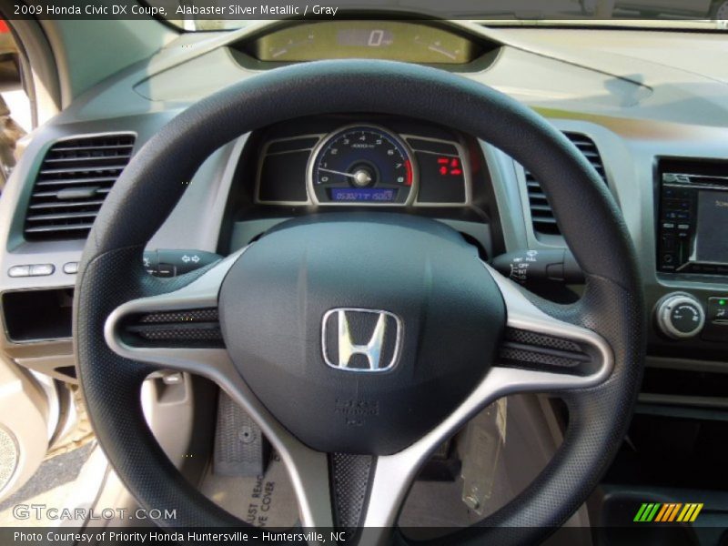 Alabaster Silver Metallic / Gray 2009 Honda Civic DX Coupe