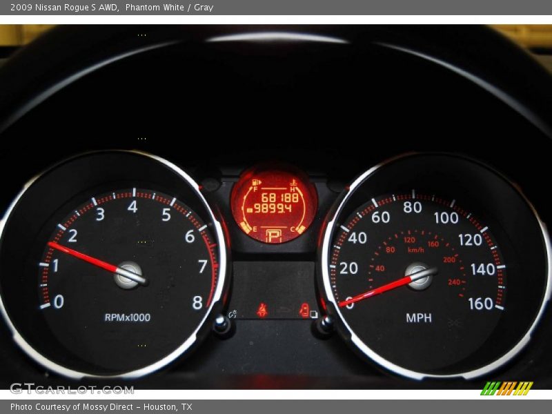 Phantom White / Gray 2009 Nissan Rogue S AWD