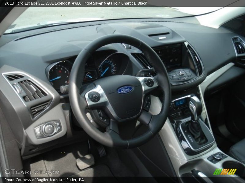 Ingot Silver Metallic / Charcoal Black 2013 Ford Escape SEL 2.0L EcoBoost 4WD