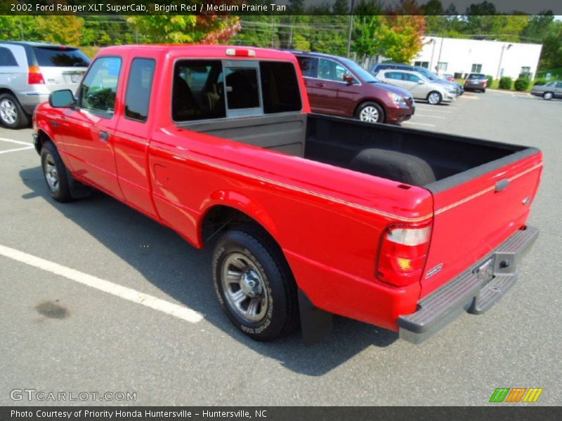 Bright Red / Medium Prairie Tan 2002 Ford Ranger XLT SuperCab