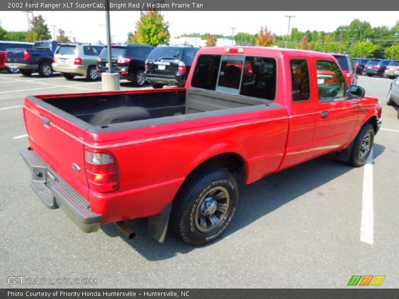 Bright Red / Medium Prairie Tan 2002 Ford Ranger XLT SuperCab