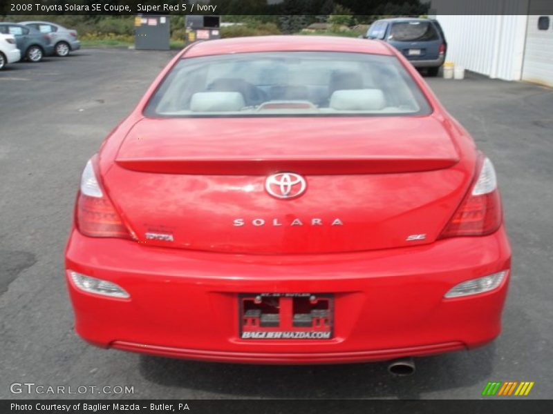 Super Red 5 / Ivory 2008 Toyota Solara SE Coupe
