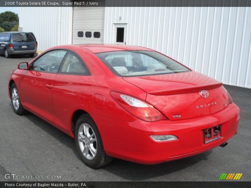 Super Red 5 / Ivory 2008 Toyota Solara SE Coupe