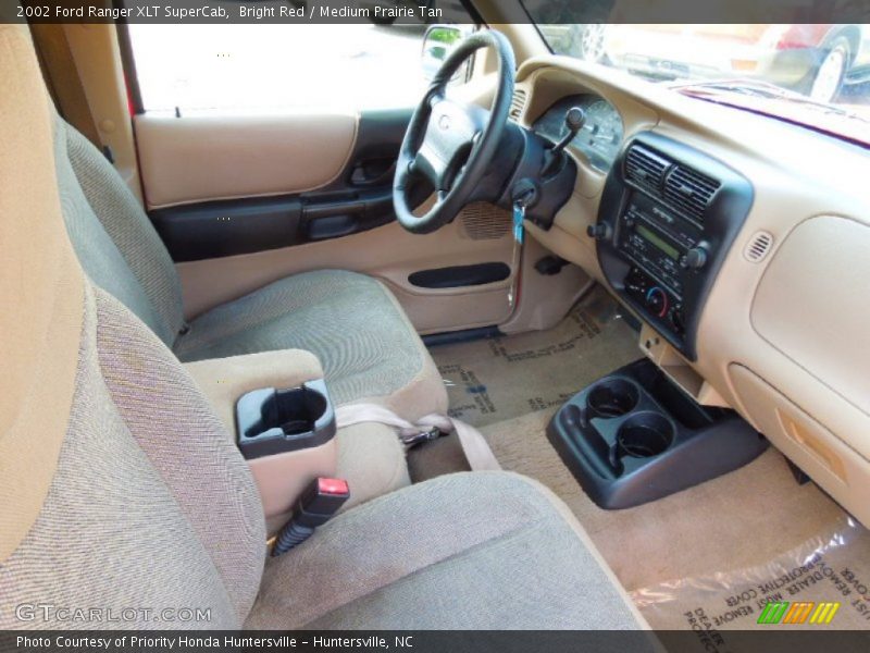 Bright Red / Medium Prairie Tan 2002 Ford Ranger XLT SuperCab