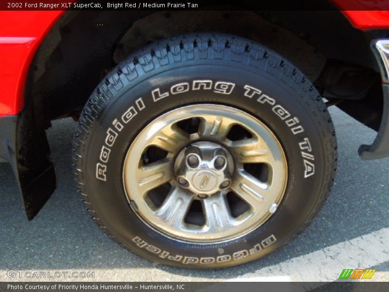 Bright Red / Medium Prairie Tan 2002 Ford Ranger XLT SuperCab