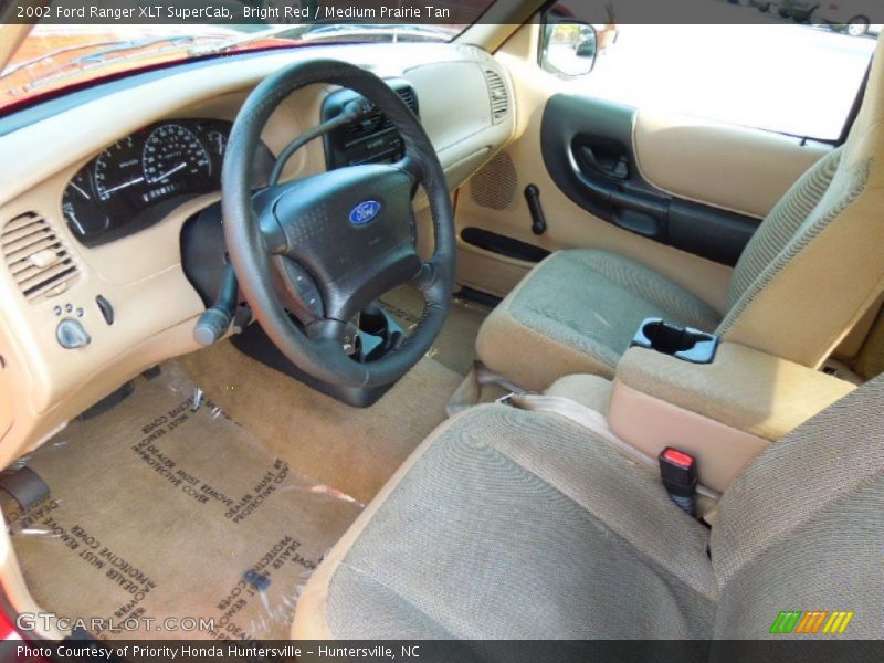Bright Red / Medium Prairie Tan 2002 Ford Ranger XLT SuperCab