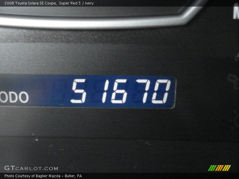 Super Red 5 / Ivory 2008 Toyota Solara SE Coupe