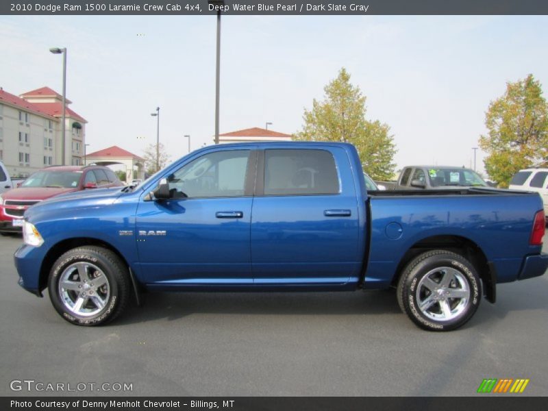  2010 Ram 1500 Laramie Crew Cab 4x4 Deep Water Blue Pearl