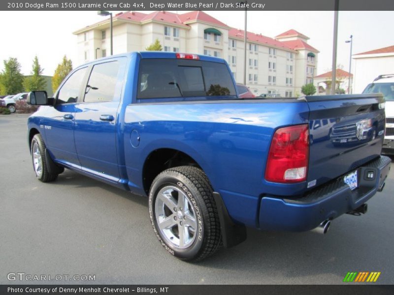 Deep Water Blue Pearl / Dark Slate Gray 2010 Dodge Ram 1500 Laramie Crew Cab 4x4