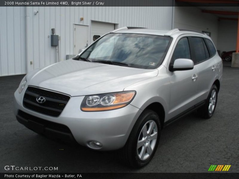 Bright Silver / Gray 2008 Hyundai Santa Fe Limited 4WD