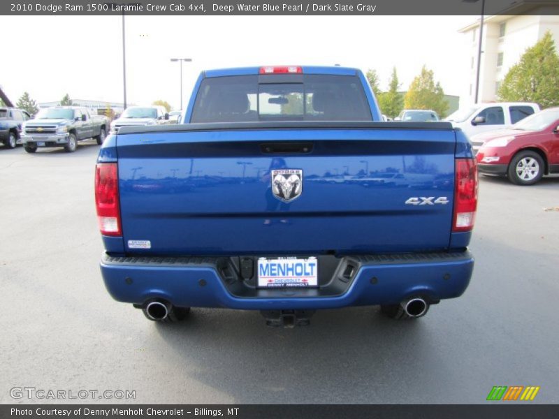 Deep Water Blue Pearl / Dark Slate Gray 2010 Dodge Ram 1500 Laramie Crew Cab 4x4