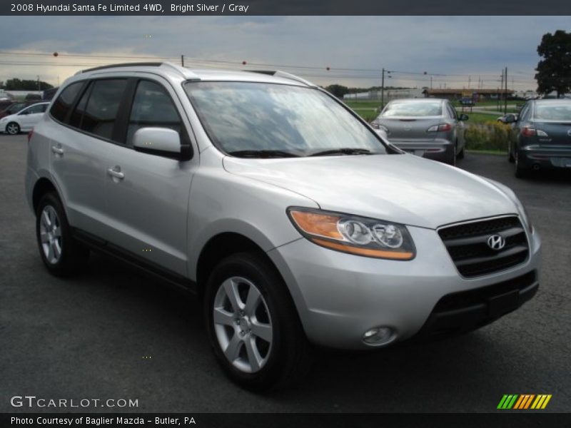 Bright Silver / Gray 2008 Hyundai Santa Fe Limited 4WD