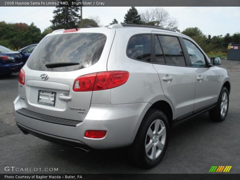 Bright Silver / Gray 2008 Hyundai Santa Fe Limited 4WD