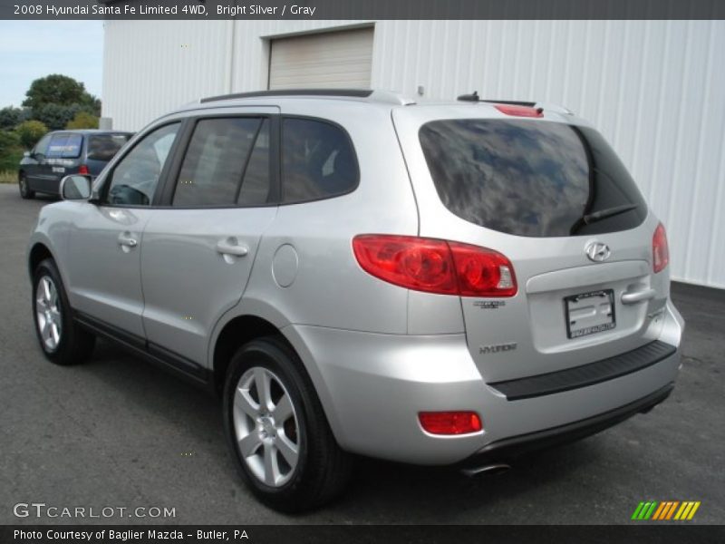 Bright Silver / Gray 2008 Hyundai Santa Fe Limited 4WD
