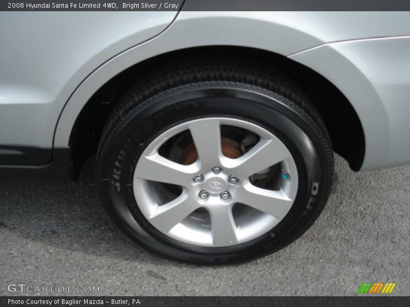 Bright Silver / Gray 2008 Hyundai Santa Fe Limited 4WD