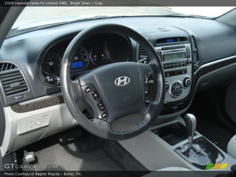Bright Silver / Gray 2008 Hyundai Santa Fe Limited 4WD