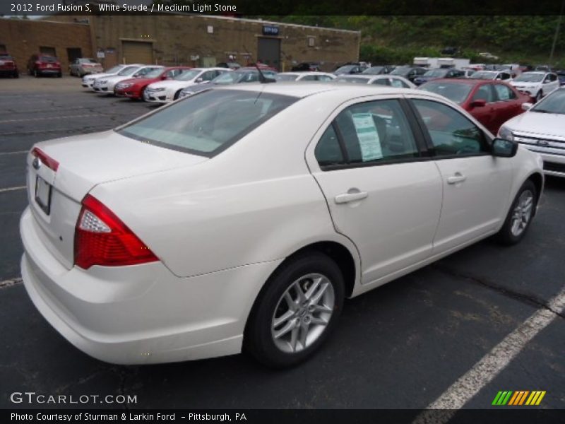 White Suede / Medium Light Stone 2012 Ford Fusion S