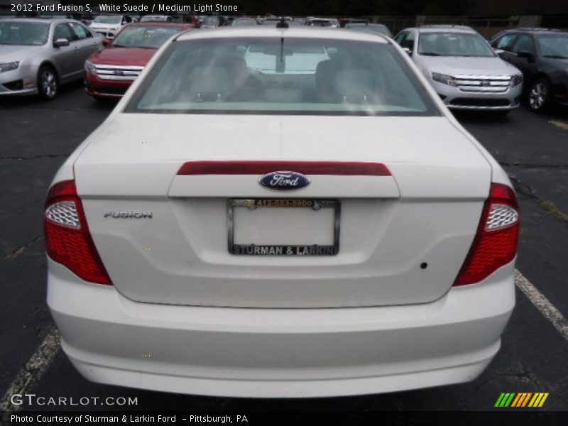 White Suede / Medium Light Stone 2012 Ford Fusion S