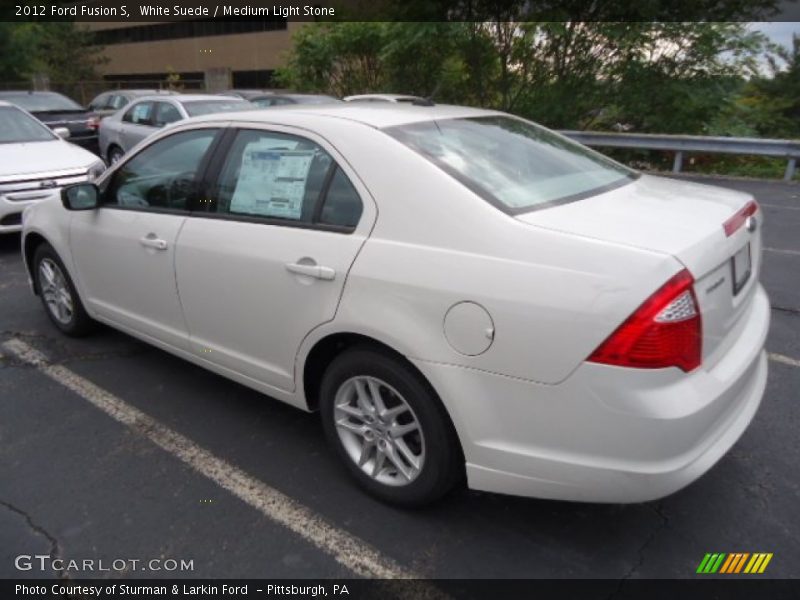 White Suede / Medium Light Stone 2012 Ford Fusion S