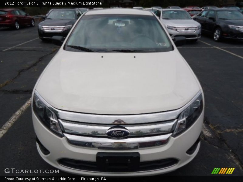 White Suede / Medium Light Stone 2012 Ford Fusion S
