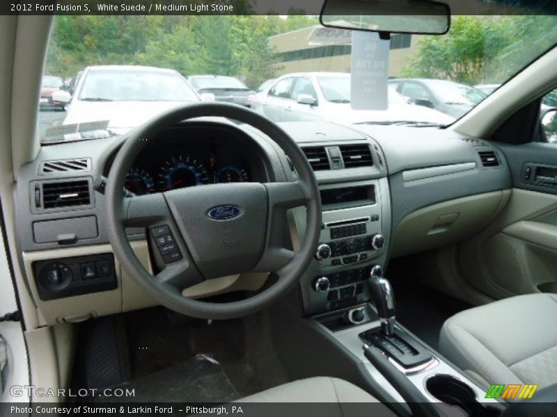 White Suede / Medium Light Stone 2012 Ford Fusion S