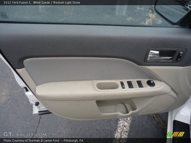 White Suede / Medium Light Stone 2012 Ford Fusion S