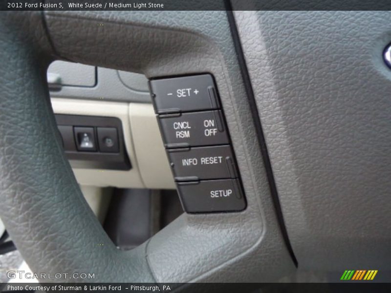 White Suede / Medium Light Stone 2012 Ford Fusion S