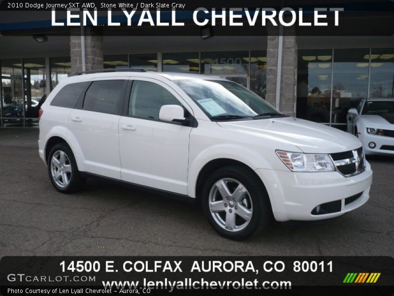 Stone White / Dark Slate Gray 2010 Dodge Journey SXT AWD
