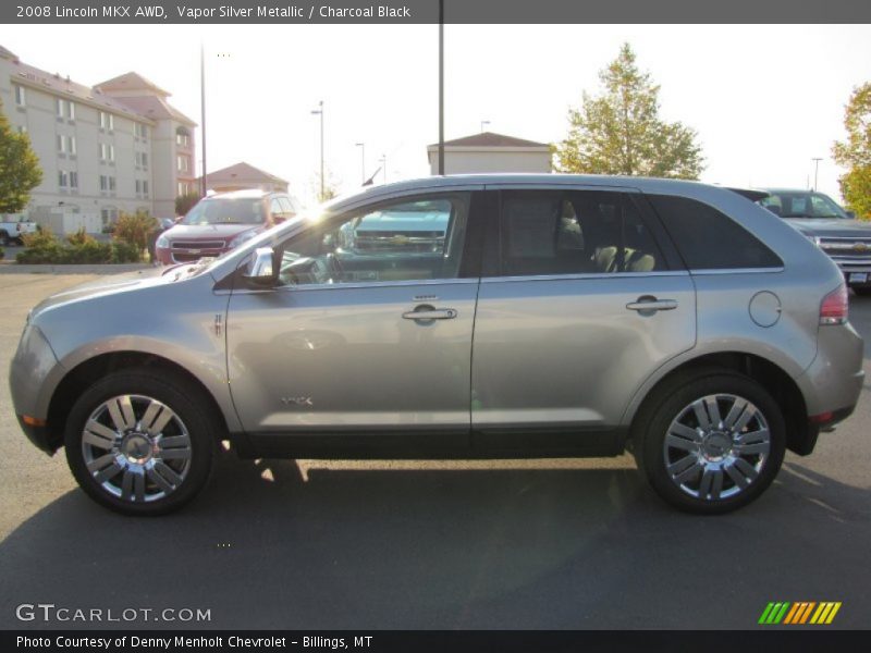 Vapor Silver Metallic / Charcoal Black 2008 Lincoln MKX AWD